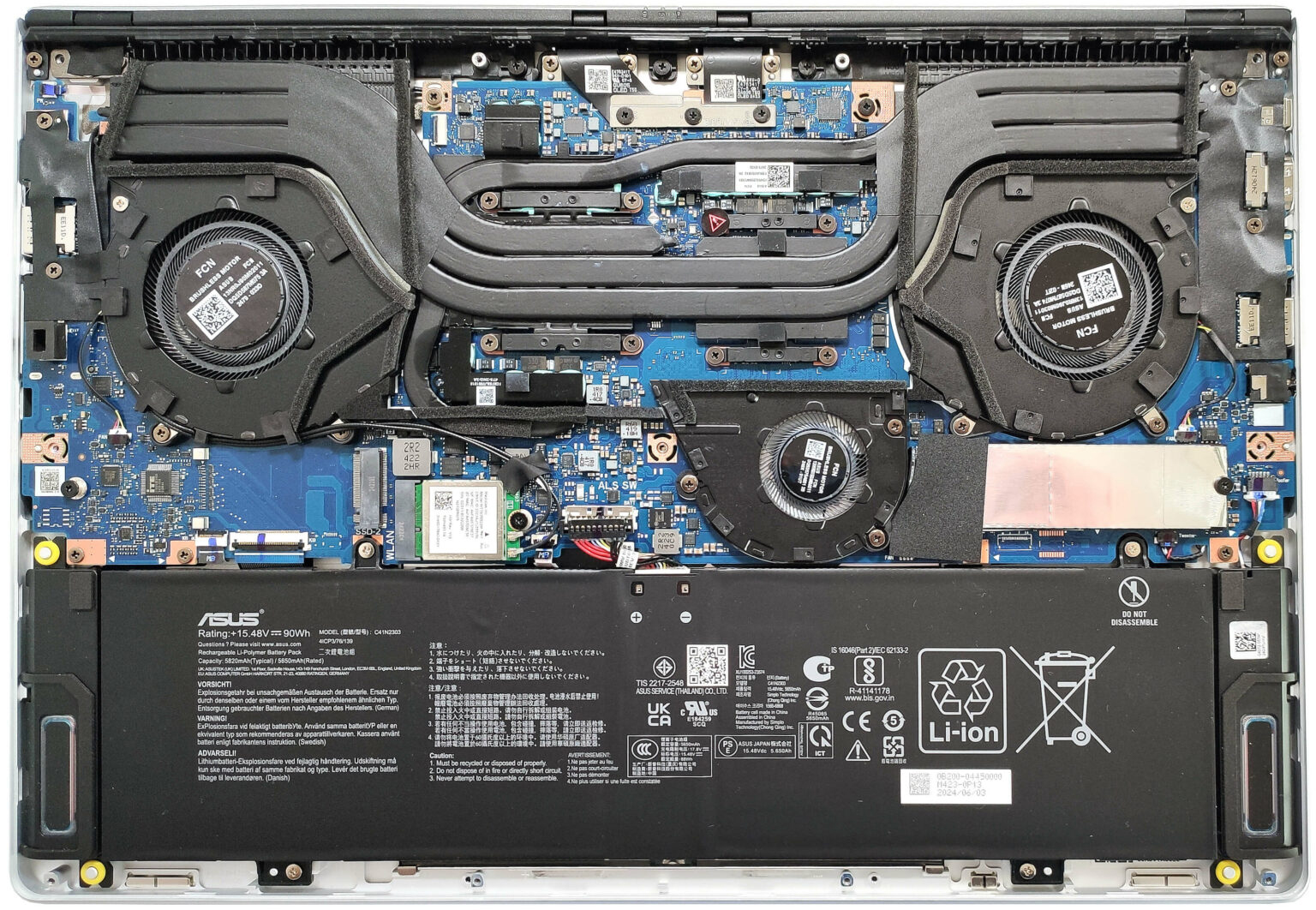 Internal Photo of Asus ROG Zephyrus G16 GA605 GA605K GA605W GPU FAN original (ASUS GA605)